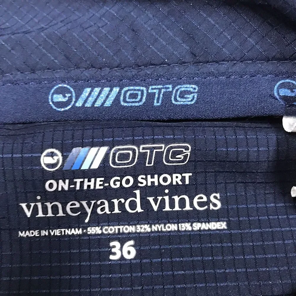 VINEYARD VINES OTG On The Go Shorts Men 36 Khaki Beige Stretch Golf Chino